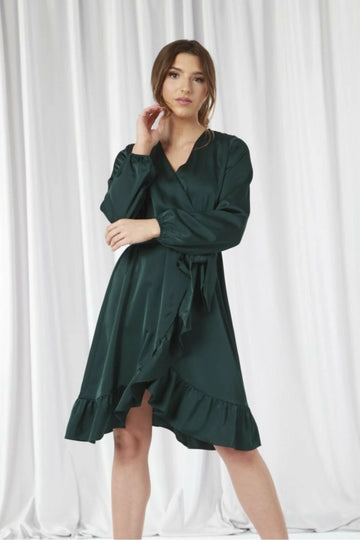 Sage Frill Wrap Dress Double Second